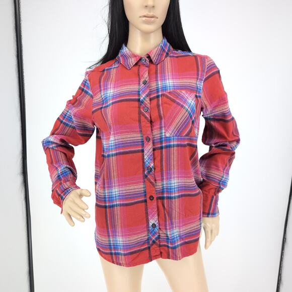 Orvis Women's Button Down Collared Long Sleeve Plaid Flannel Shirt - Size S -GUC - Picture 6 of 15